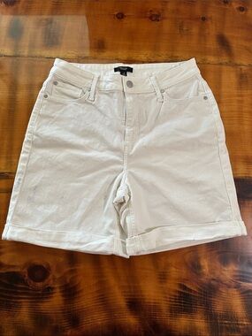 Simply Vera Vera Wang White Cuffed Denim Shorts